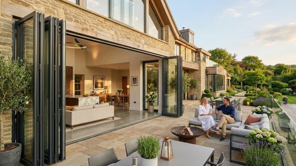 uvlaues in your home, bifold back doors with cuin glass