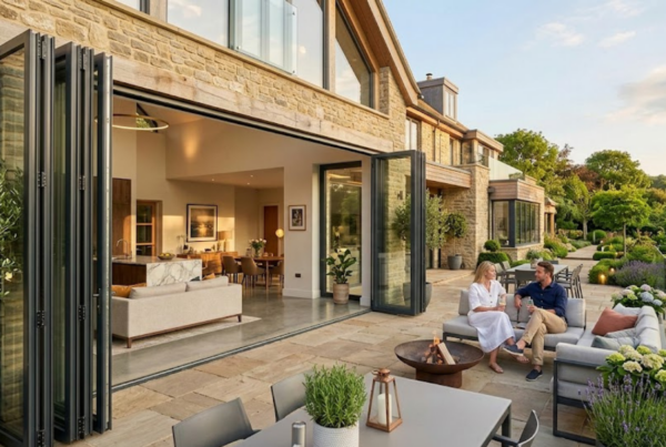 uvlaues in your home, bifold back doors with cuin glass