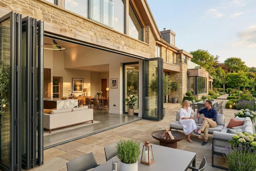 uvlaues in your home, bifold back doors with cuin glass